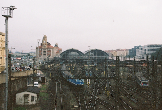 image overlooking a train station
