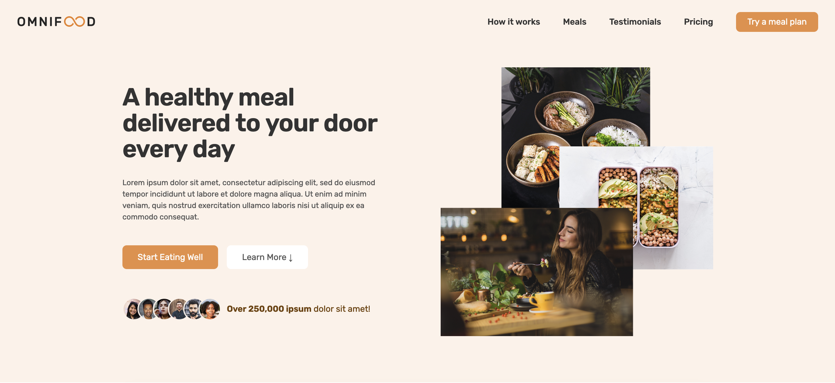 banner image for project webpage for a meal planning service